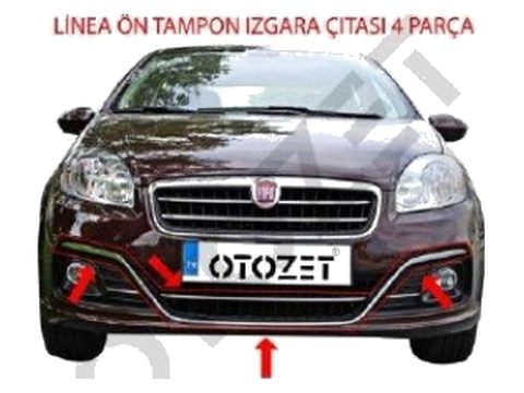 LİNEA 11 ÖN TAMPON IZGARA NİKELAJI ÇITASI 4 PARÇA TAKIM