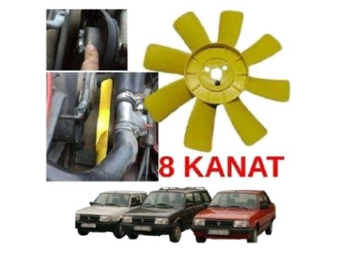 Tofaş Doğan Kartal Şahin Radyatör Fan Pervanesi 8 Kanat