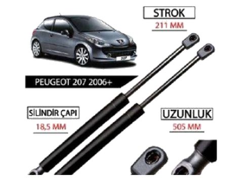 207 HB KASALAR BAGAJ AMORTİSÖR