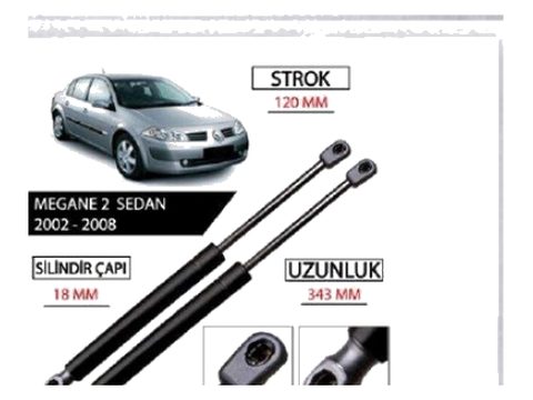 RENAULT MEGANE 2 2002 2008 BAGAJ AMORTİSÖRÜ SEDAN
