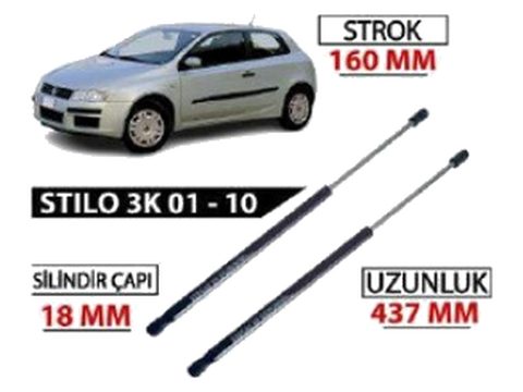 FİAT STİLO 3 KAPI 2001 2010 BAGAJ AMORTİSÖRÜ