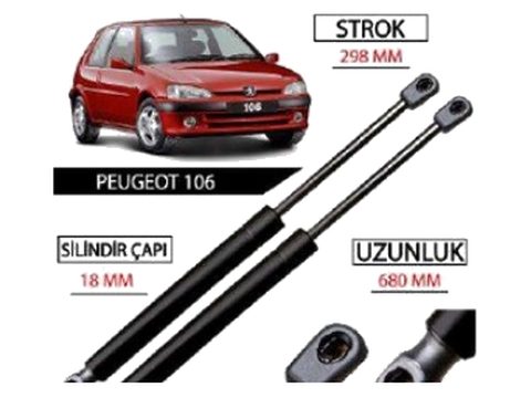 Peugeot 106 Yeni Model Ön Kaput Amortisörü 1997 - 2003