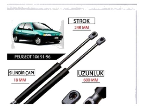 Peugeot 106 Eski Model Bagaj Amortisörü