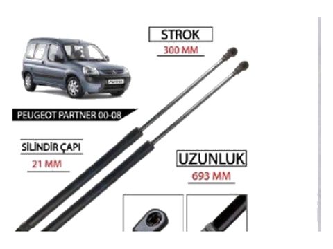 Partner Berlingo Bagaj Amortisörü Tek Kapı Bagaj 2000 - 2008