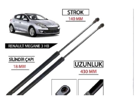 Megane 3 HB Bagaj Amortisörü