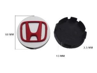 Jant Göbek Arma Q60-56 3D Küçük GRİ-Kırmızı – Honda-Honda