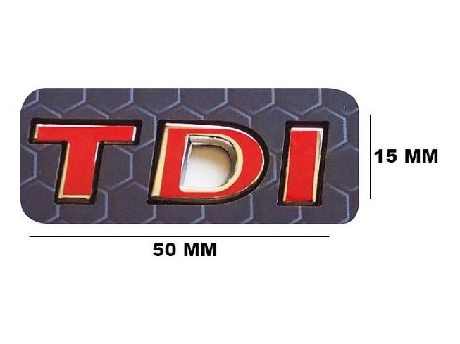 Yazı TDI Kırmızı 1,5CM*5CM – Volkswagen