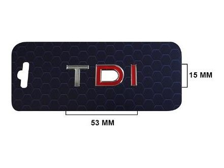 Yazı TDI TEK Kırmızı 1,7CM*5,50CM – Volkswagen