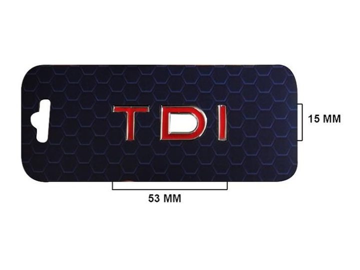 Yazı TDI Kırmızı 1,7CM*5,50CM – Volkswagen