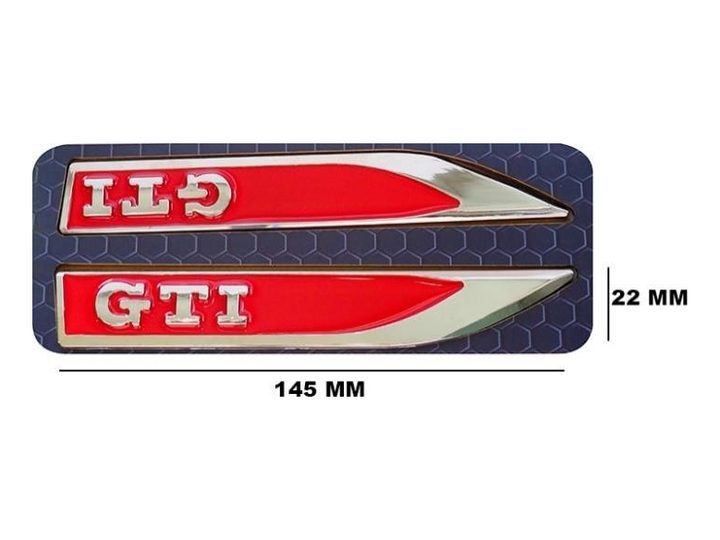 Çamurluk Bıçak Arması GTI (nikel-Kirmizi)