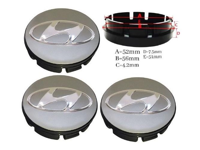 Jant Göbek Arması 56- 52MM GRİ – Hyundai